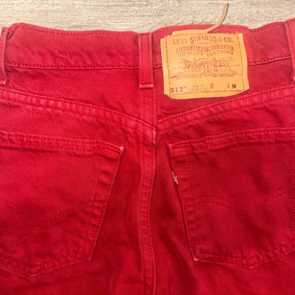 Levi's Vibrant Red Straight Leg Jeans